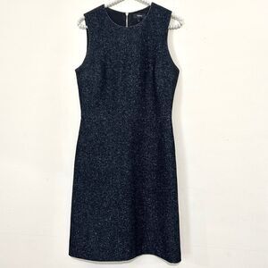 Theory Raneid K Felt Wool Knit Blend Gray Sleeveless Sheath Dress SIZE 6
